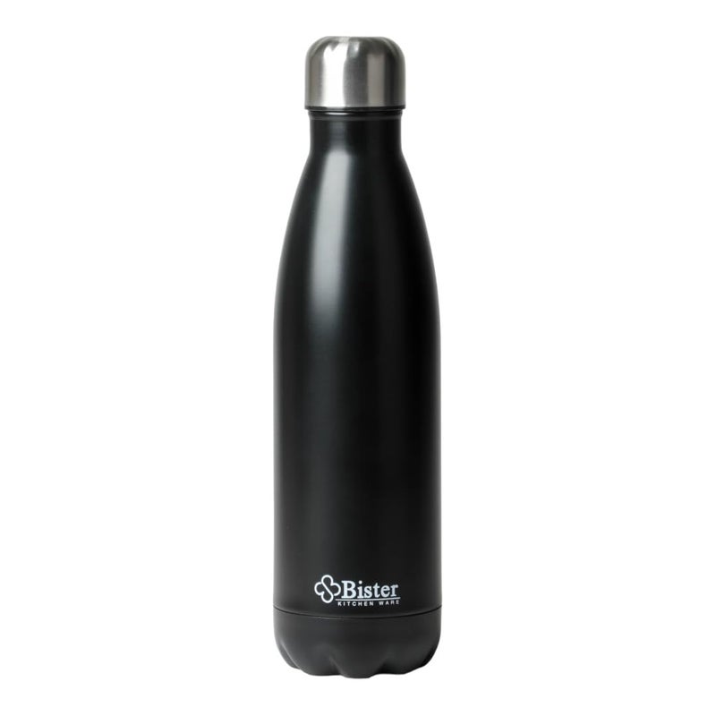 Bister Water Bottle 0.75 L – Black Insulated Stainless Steel Bottle with TempShield Technology, Keeps Drinks Cold for 24 Hours & Hot for 12 Hours, BPA-Free & Leak-Proof - Image 1