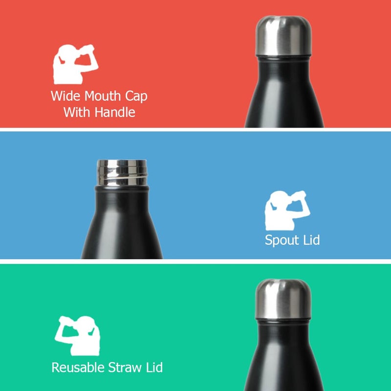 Bister Water Bottle 0.75 L – Black Insulated Stainless Steel Bottle with TempShield Technology, Keeps Drinks Cold for 24 Hours & Hot for 12 Hours, BPA-Free & Leak-Proof - Image 4