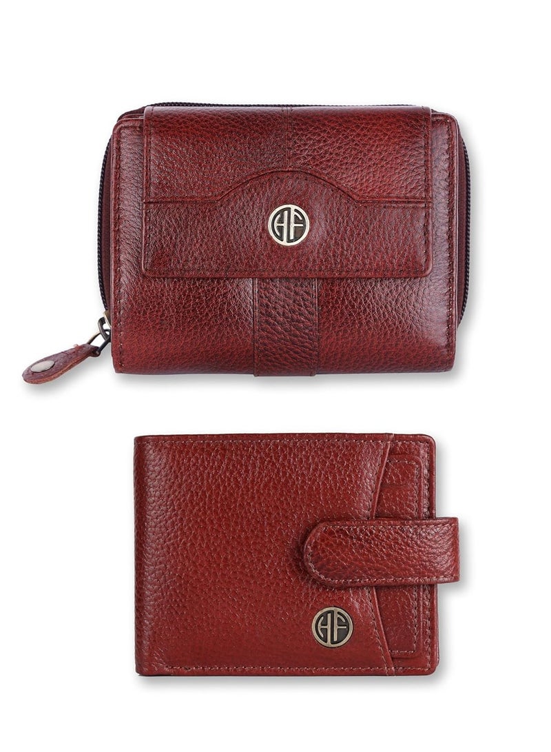 HAMMONDS FLYCATCHER Leather Wallet Combo Gifts Set for Men & Women - Premium Secret Gifts for Men & Colleagues - Men's and Women's Wallets for Anniversary, Marriage Gifts | 21P6 - Image 1