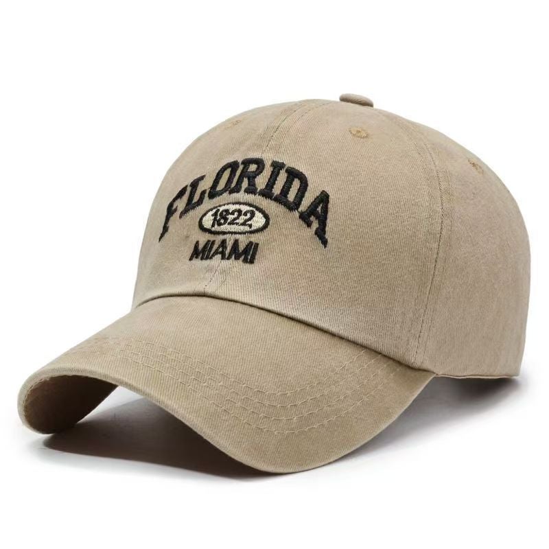 Cotton Washed Distressed Letter Embroidered Baseball Cap For Men And Women Outdoor Fashion Personalized Peaked Cap Trendy Denim Hat - Image 5