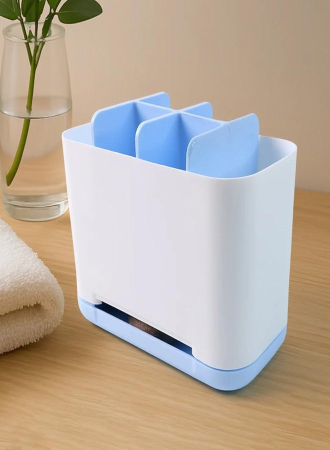 Red Champion 6 Compartment Multipurpose Storage Caddy Organizer for Kitchen & Bathroom – Toothbrush, Toiletry, Cosmetics & Stationery Holder, Durable Plastic, Multi-Color Compact Design - Image 1