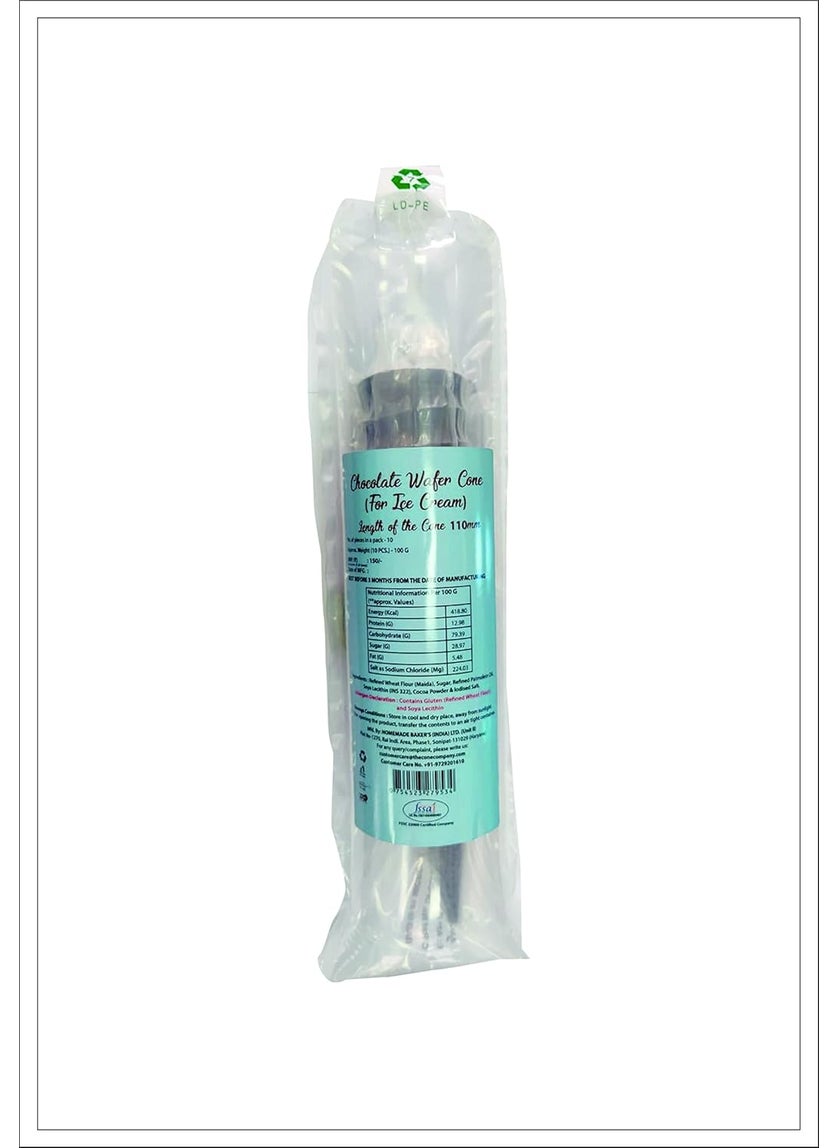 the cone company The Cone CompanyWafer cones CHOCOLATE 110 MMFLAT TOP CONE 10 PCS  - Image 3
