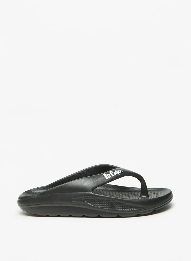 Men's Textured Slip-On Thong Slippers