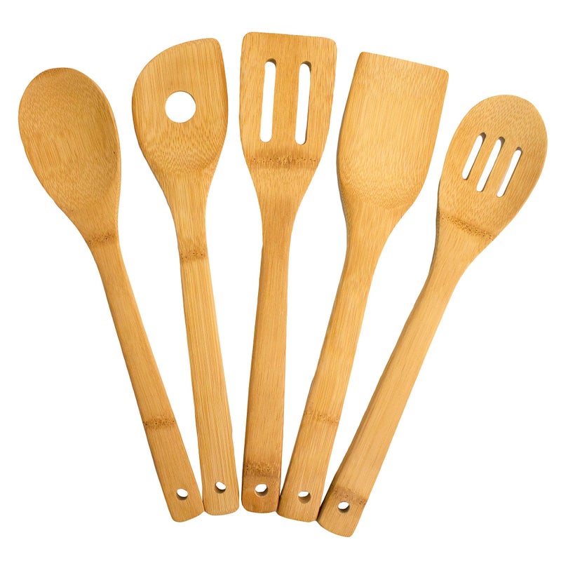Totally Bamboo 5-Piece Cooking Utensil Set, 12" Long - Image 5