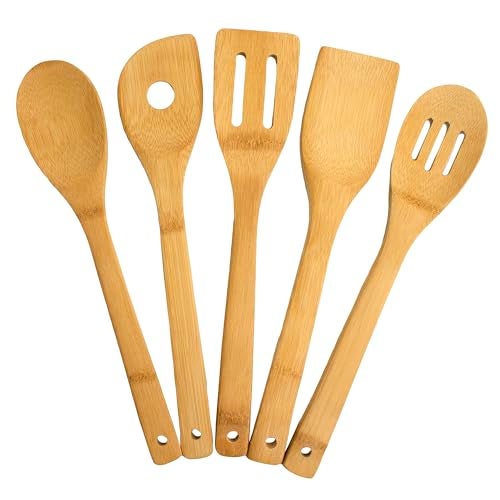 Totally Bamboo 5-Piece Cooking Utensil Set, 12" Long - Image 1
