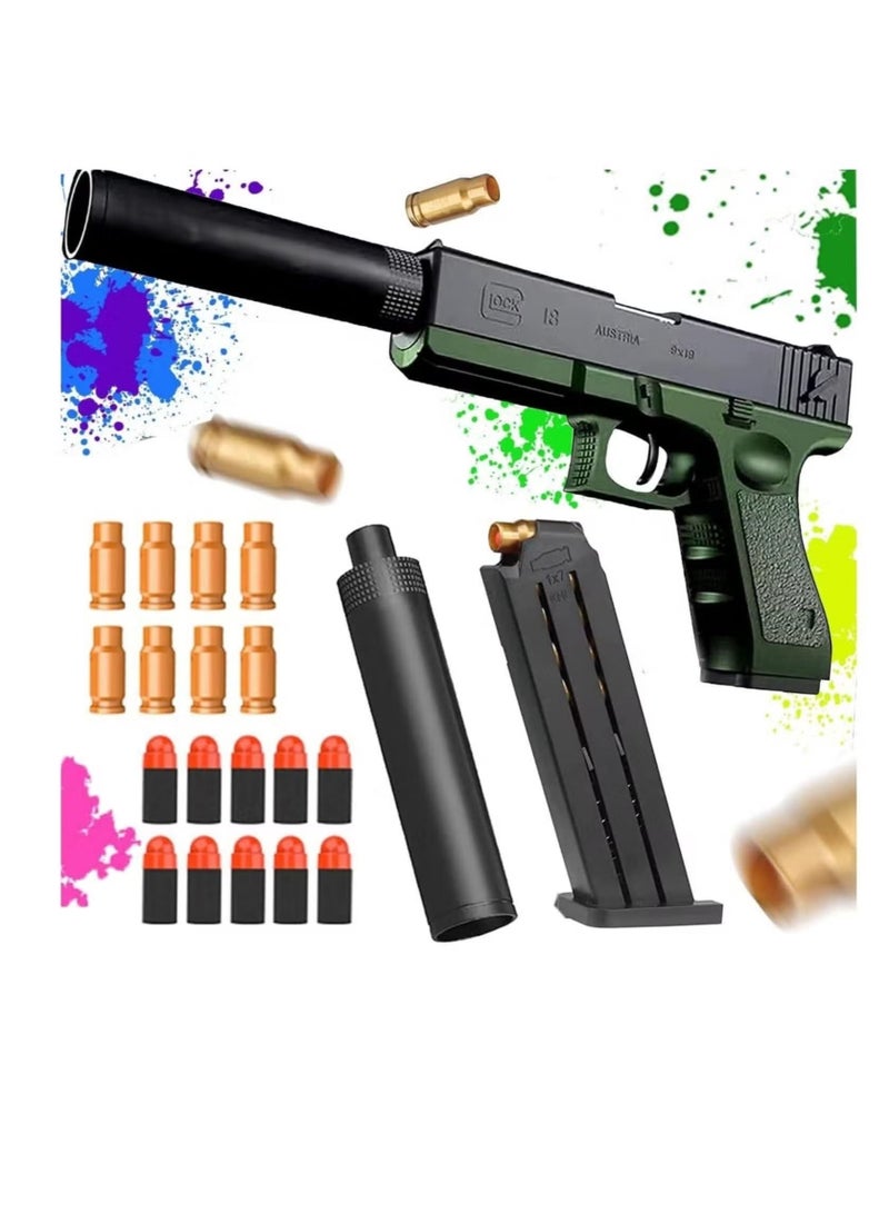 Realistic Toy Gun for Boys with Ejecting Magazine Cool Cap Gun Pistol for Fun & Training Play, Unique Gift for Kids - Image 1