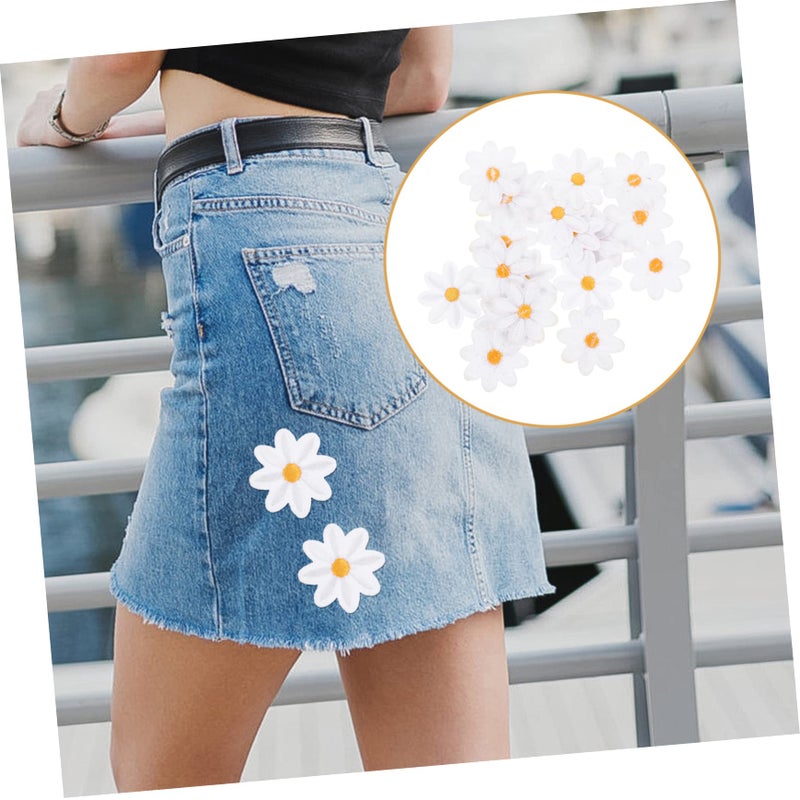 30Pcs Daisy Iron On Patches For DIY Clothing Jackets Bags Crafts Flower Embroidery Applique - Image 4