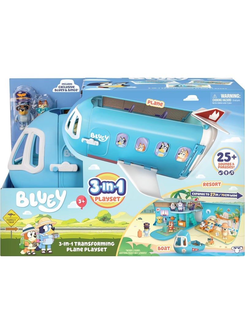 Bluey 3-In-1 Airplane Playset - Image 1