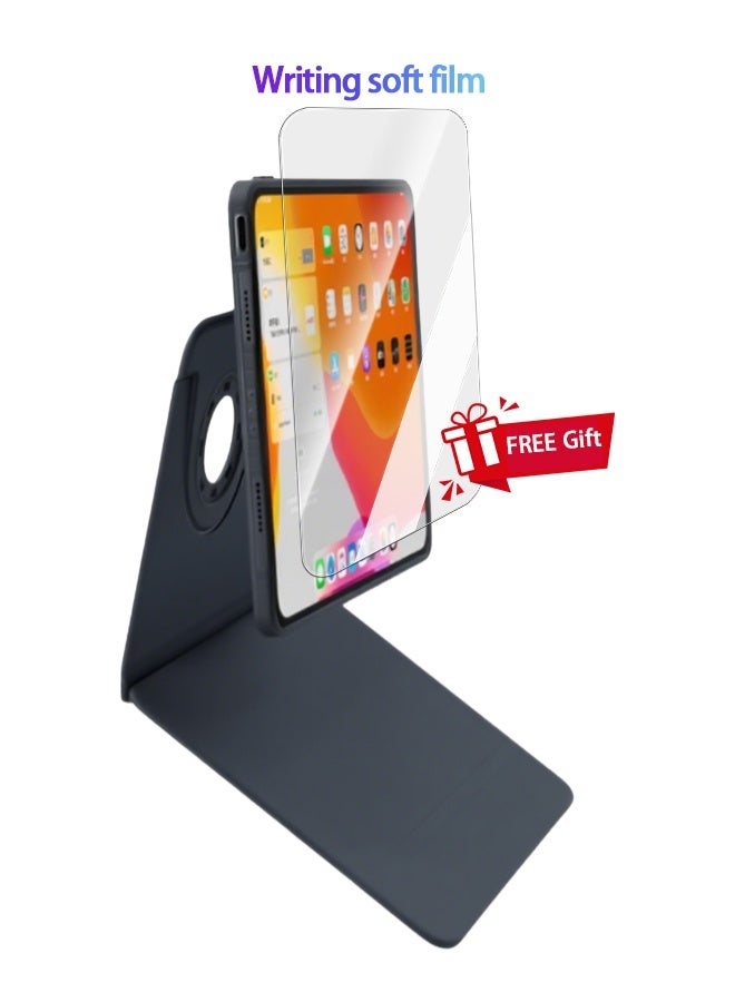 iPad 11th Generation Case (A16 2025) Case And iPad 10th 10.9 Inch Case, iPad Case 360 Degree Rotation With Pen Slot/Convenient Magnetic Attachment/Auto Sleep/Wake Slim Stand/Transparent Tpu Protective Case/AED 35 Gift Set Anti-Glare Protective Film/Felt Tablet Pouch - Black - Image 3