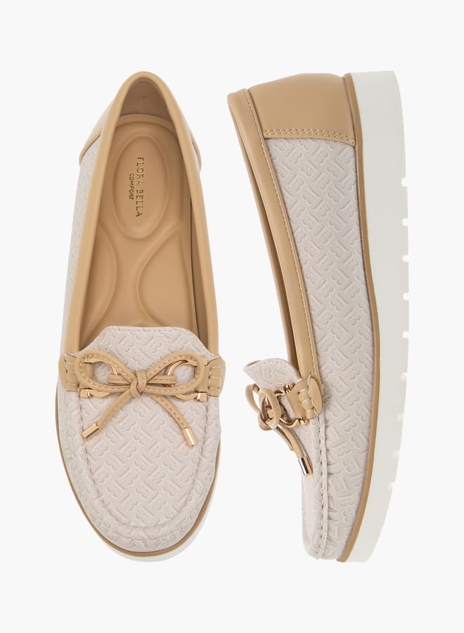 Flora Bella By Shoexpress Womens Bow Accent Loafers With Slip On Closure  - Image 2