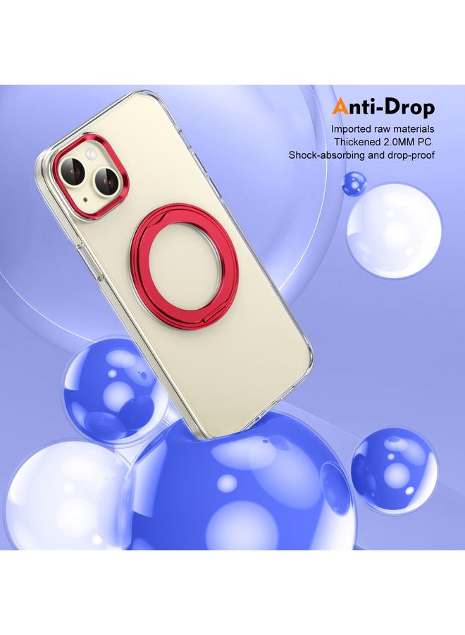 اس-توب جراب لهاتف iPhone 15 Plus / 14 Plus مزود بحلقة دوارة مثلجة من مادة البولي كربونات مع حامل مغناطيسي - Image 2