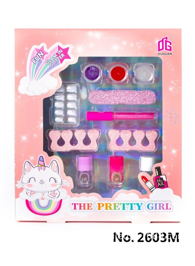 Children's Toys Girl Princess Makeup Play House Makeup Manicure Beauty Pupil Suit Direct Sales-Color:2603M Makeup Suit