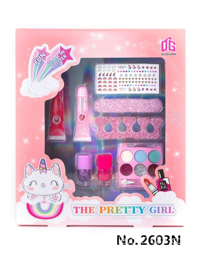 Children's Toys Girl Princess Makeup Play House Makeup Manicure Beauty Pupil Suit Direct Sales-Color:2603M Makeup Suit
