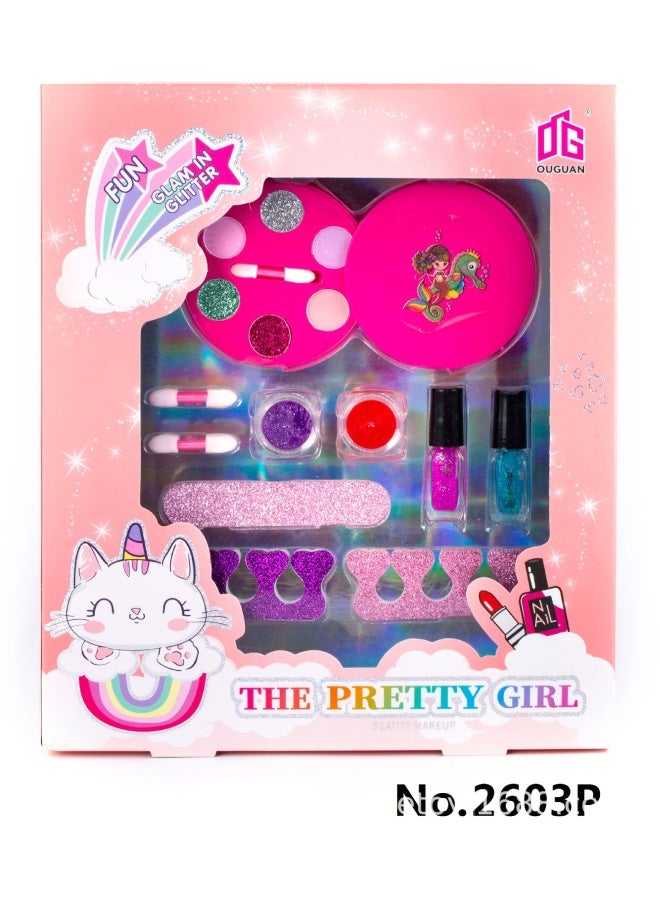 Children's Toys Girl Princess Makeup Play House Makeup Manicure Beauty Pupil Suit Direct Sales-Color:2603M Makeup Suit