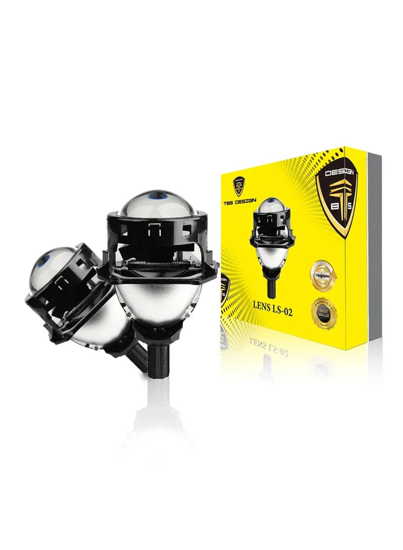 توبيز جهاز عرض Tobys Lens LS-02 ثنائي LED مقاس 3 بوصات بقوة 84 واط/زوج مع مصباح أمامي للسيارة بدرجة حرارة لون 6000 كلفن - LS 02 - Image 1