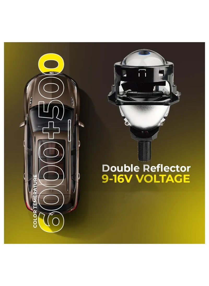 توبيز جهاز عرض Tobys Lens LS-02 ثنائي LED مقاس 3 بوصات بقوة 84 واط/زوج مع مصباح أمامي للسيارة بدرجة حرارة لون 6000 كلفن - LS 02 - Image 2