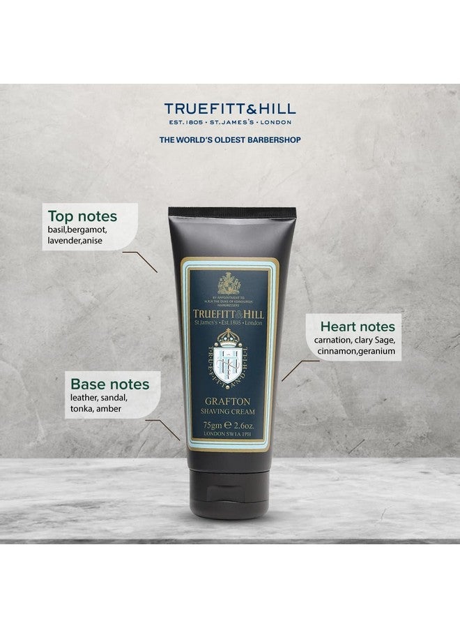 Truefitt & Hill Grafton Shaving Cream For men | 75gm Tube |All Skin Type | Glycerine based |Smooth Razor Glide|Rich Lather|Contains Essential Oils | All Natural - Image 3