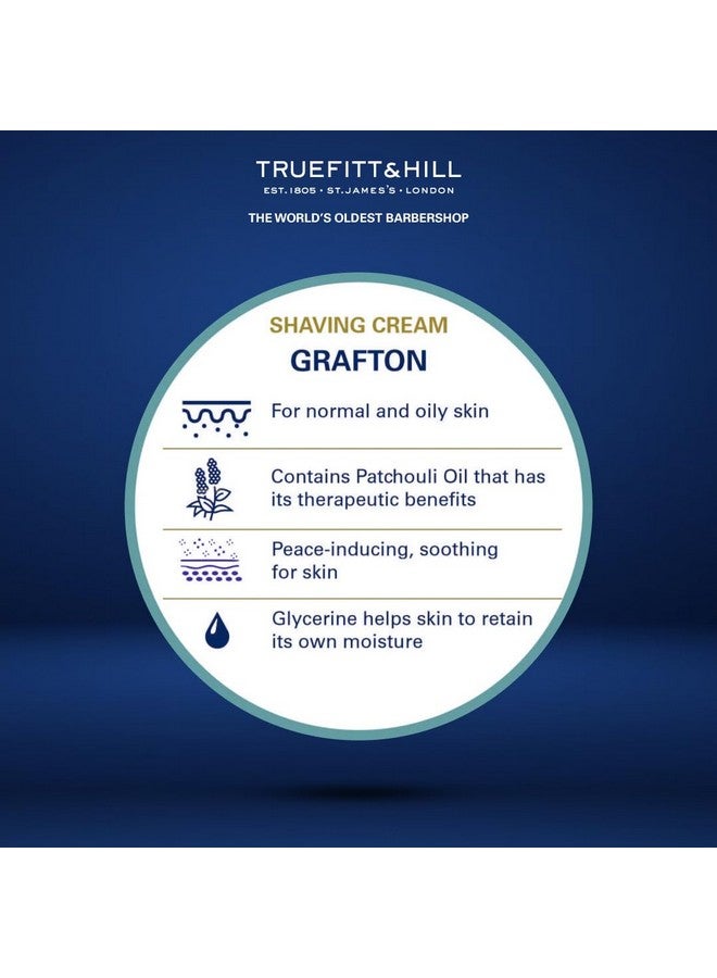 Truefitt & Hill Grafton Shaving Cream For men | 75gm Tube |All Skin Type | Glycerine based |Smooth Razor Glide|Rich Lather|Contains Essential Oils | All Natural - Image 4