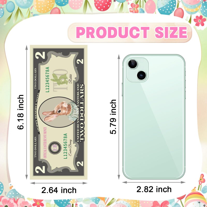 JULEASEL Easter Egg Fillers- Easter Bunny Play Bucks â€“ 100-Piece Bundle with 60 Redeemable Coupons, 30 Blank DIY Coupons & 10 Bunny Dollars â€“ Perfect for Easter Hunt Rewards & Family Fun Activities - Image 3