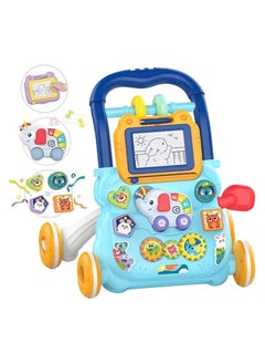 HUANGER Baby Learning Walker, Sit to Stand 2 in 1 Early Educational Child Activity Center, Multifunctional Play Panel with Drawing Board, Baby Music Learning Toy Gift for Infant Boys Girls  - Image 2