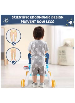 HUANGER Baby Learning Walker, Sit to Stand 2 in 1 Early Educational Child Activity Center, Multifunctional Play Panel with Drawing Board, Baby Music Learning Toy Gift for Infant Boys Girls  - Image 5