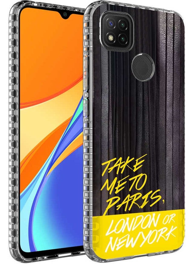 BLS Store Xiaomi Redmi 9c Case Airbag Edge Colorful Patterned Silicone Elegance Cover - No3 