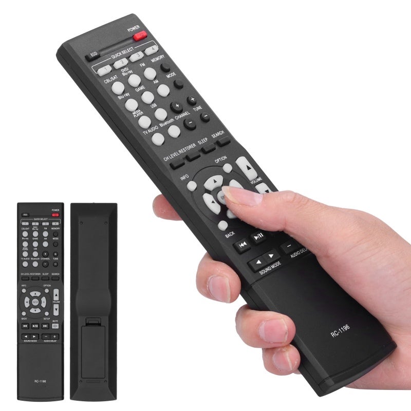 جهاز تحكم عن بعد لجهاز استقبال الصوت والفيديو لموديلات دينون AVR-X520BT و AVR-S500BT - مصنوع من مادة ABS متينة ومقاومة للتآكل RC1196 - يصل مدى التحكم عن بعد إلى 10 أمتار لنظام الصوت المنزلي - Image 5