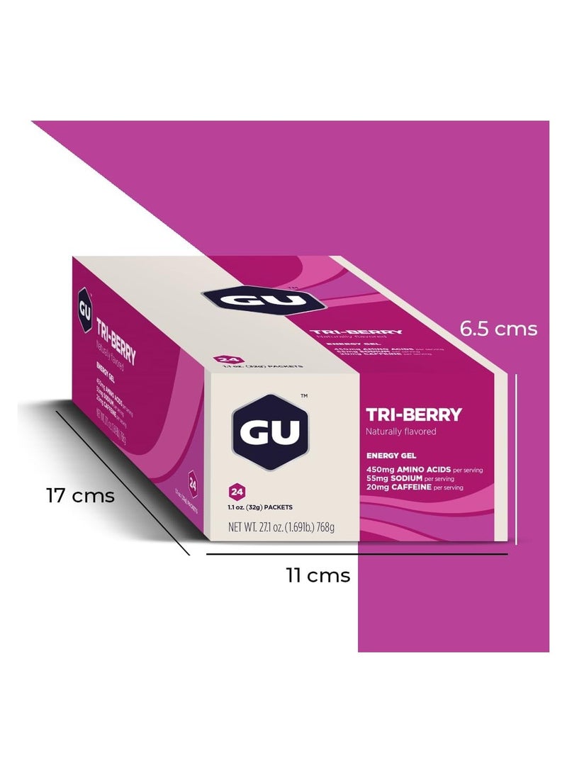 جي يو جل الطاقة الأصلي من جي يو إنرجي للتغذية الرياضية (ثلاثي التوت، 24 قطعة) - Image 2