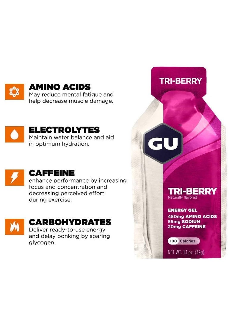 جي يو جل الطاقة الأصلي من جي يو إنرجي للتغذية الرياضية (ثلاثي التوت، 24 قطعة) - Image 3