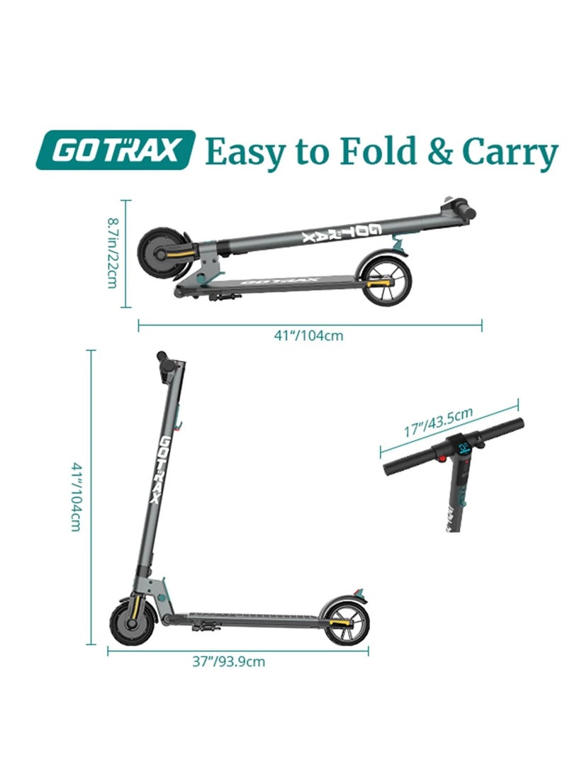 GOTRAX - GOTRAX G2Plus Foldable Electric Scooter for Adult Teens Age of 8+ with 6" Tires, 200W 12mph, Gray - Image 1