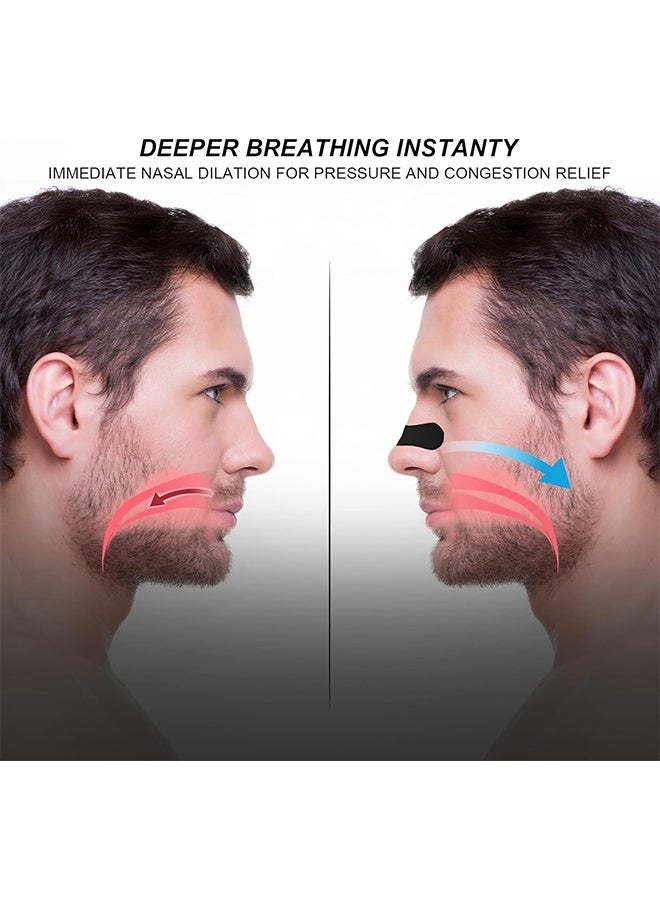 30pcs Performance Breathing Nose Patch Oil & Sweat Proof Adhesive Athletic Nasal Strips for Snoring & Sleeping Black, Wide Body, Universal Fit, Extra Strength - Image 4