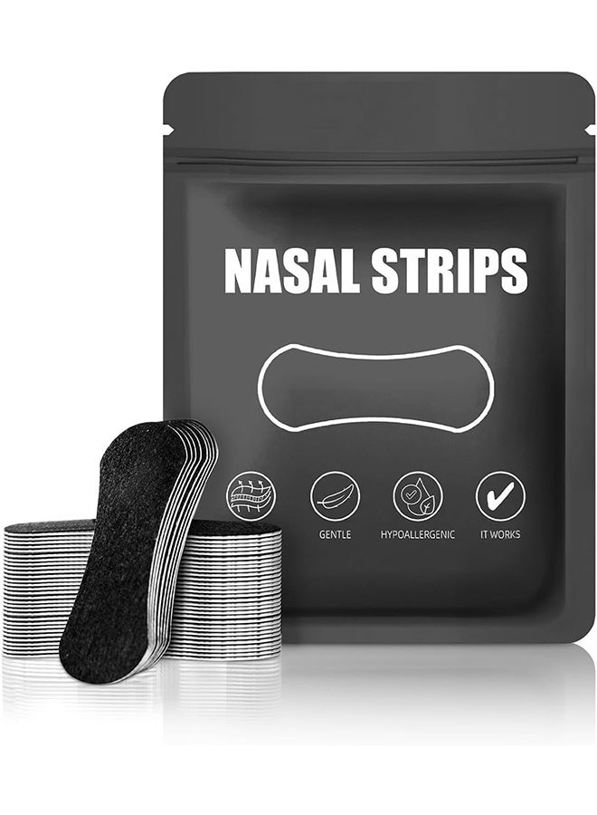 30pcs Performance Breathing Nose Patch Oil & Sweat Proof Adhesive Athletic Nasal Strips for Snoring & Sleeping Black, Wide Body, Universal Fit, Extra Strength - Image 1