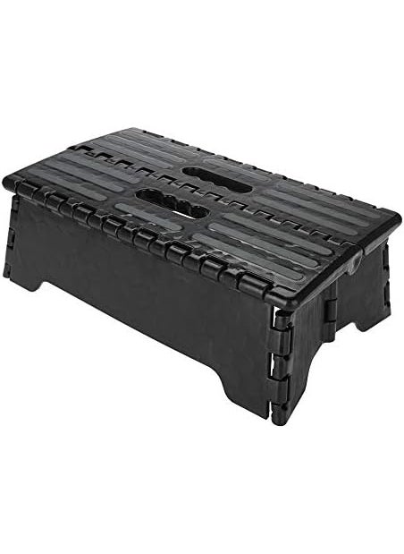 HURRISE 15 Folding Step Stool 330lb Capacity AntiSlip OneStep Foldable Stool for Adults  Kids Compact Storage Kitchen Bathroom Bedroom Stepon Safety Design  - Image 1