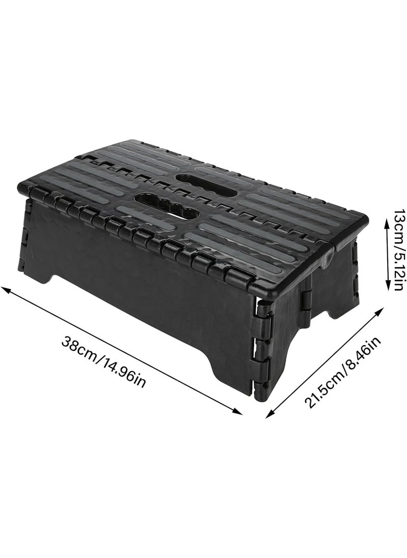 HURRISE 15 Folding Step Stool 330lb Capacity AntiSlip OneStep Foldable Stool for Adults  Kids Compact Storage Kitchen Bathroom Bedroom Stepon Safety Design  - Image 3