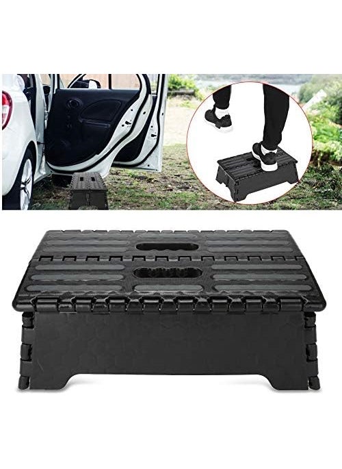 HURRISE 15 Folding Step Stool 330lb Capacity AntiSlip OneStep Foldable Stool for Adults  Kids Compact Storage Kitchen Bathroom Bedroom Stepon Safety Design  - Image 2
