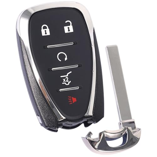 TOP-VIGOR Keyless Entry Remote Key Fob Replacement 433Mhz Compatible with SUV Chevrolet Camaro Cruze Malibu Traverse Blazer 2016 2017 2018 2019 2020 2021, ID46 Chip 5 Button for HYQ4EA 13529662 - Image 1