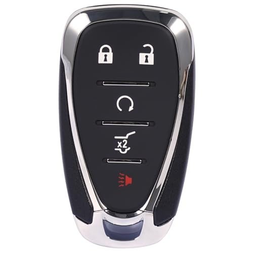 TOP-VIGOR Keyless Entry Remote Key Fob Replacement 433Mhz Compatible with SUV Chevrolet Camaro Cruze Malibu Traverse Blazer 2016 2017 2018 2019 2020 2021, ID46 Chip 5 Button for HYQ4EA 13529662 - Image 2