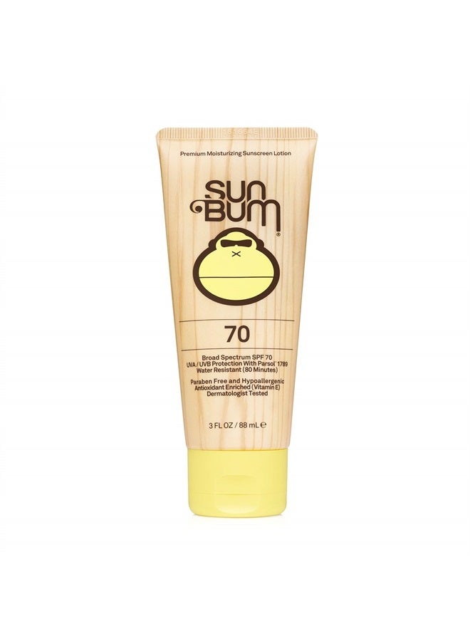 Sun Bum لوشن واقي من الشمس SPF 70 الأصلي | نباتي ومتوافق مع قانون الشعاب المرجانية 104 في هاواي (خالي من أوكتينوكسات وأوكسي بنزون) واقي شمسي مرطب واسع الطيف UVA/UVB مع فيتامين E | 3 أونصات - Image 1