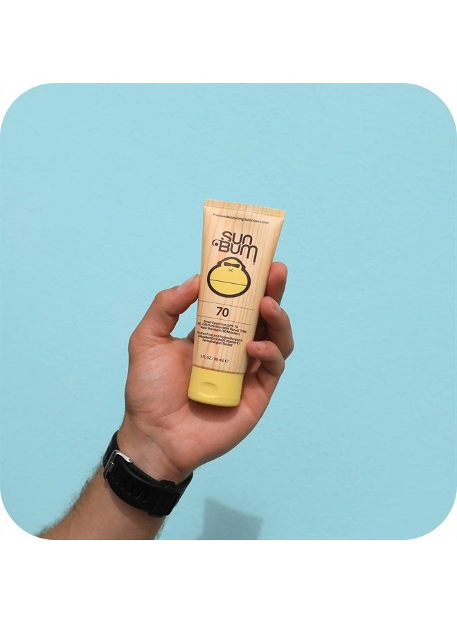 Sun Bum لوشن واقي من الشمس SPF 70 الأصلي | نباتي ومتوافق مع قانون الشعاب المرجانية 104 في هاواي (خالي من أوكتينوكسات وأوكسي بنزون) واقي شمسي مرطب واسع الطيف UVA/UVB مع فيتامين E | 3 أونصات - Image 2