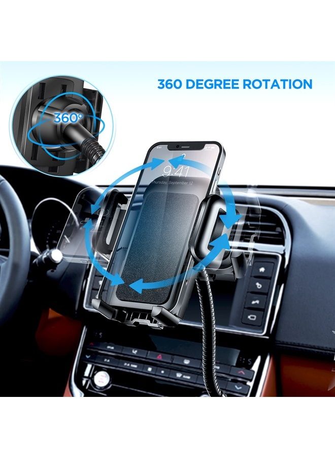 حامل سيارة متعدد الوظائف 3 في 1 + شاحن سيارة + كاشف جهد، حامل شاحن سيارة SOAIY مع شاحن مزدوج USB 3.1A، عرض جهد التيار لجهاز iPhone7 6s 6 5s Samsung S7 S6 S5