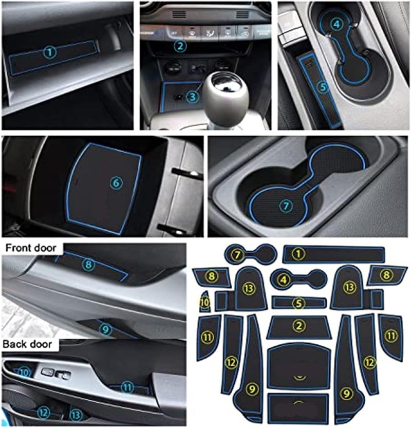 Wivplex Non-Slip Mat Set for Hyundai Kona 2022 - Image 3