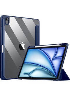Robustrion Robustrion Case Cover for iPad Air 11 Inch Cover M2 / iPad Air 5th Generation Cover/iPad Air 4th Gen Hybrid Case with [Pencil Holder] for iPad Air 11 inch/iPad Air 4th 5th Generation - Navy  - Image 1