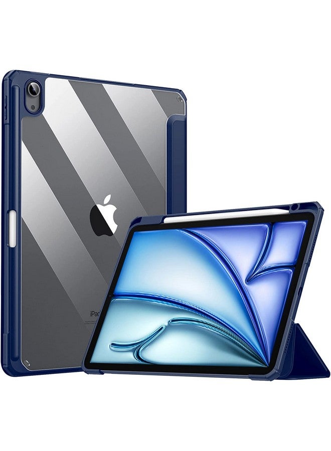 Robustrion Case Cover for iPad Air 11 Inch Cover M2 / iPad Air 5th Generation Cover/iPad Air 4th Gen Hybrid Case with [Pencil Holder] for iPad Air 11 inch/iPad Air 4th 5th Generation - Navy - Image 1