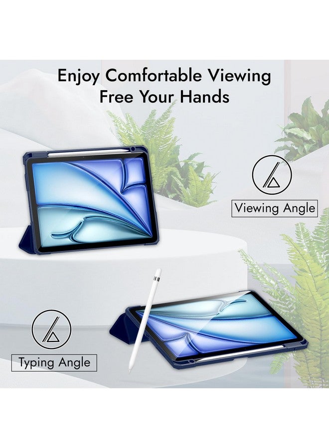 Robustrion Case Cover for iPad Air 11 Inch Cover M2 / iPad Air 5th Generation Cover/iPad Air 4th Gen Hybrid Case with [Pencil Holder] for iPad Air 11 inch/iPad Air 4th 5th Generation - Navy - Image 4