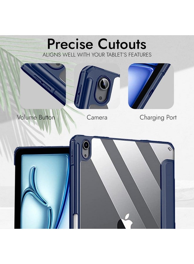 Robustrion Case Cover for iPad Air 11 Inch Cover M2 / iPad Air 5th Generation Cover/iPad Air 4th Gen Hybrid Case with [Pencil Holder] for iPad Air 11 inch/iPad Air 4th 5th Generation - Navy - Image 5