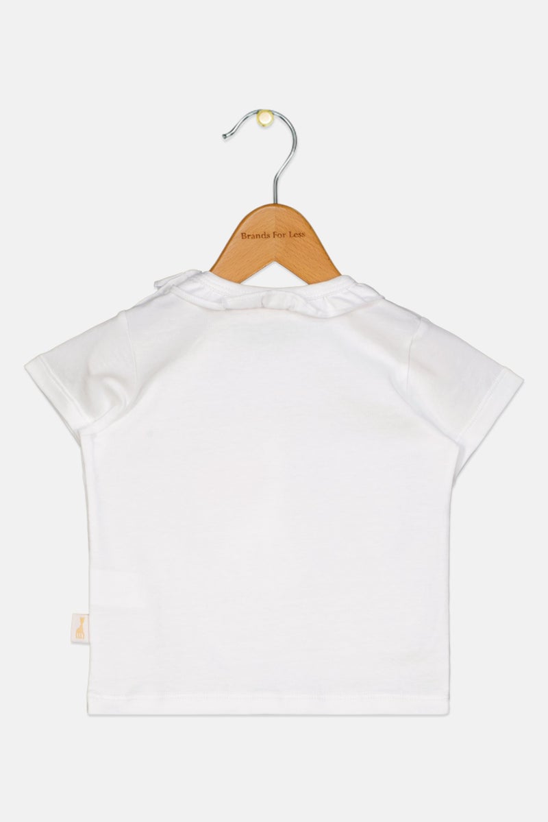 Sophie la girafe Toddlers Girl Short Sleeve Graphic T Shirt, White - Image 2