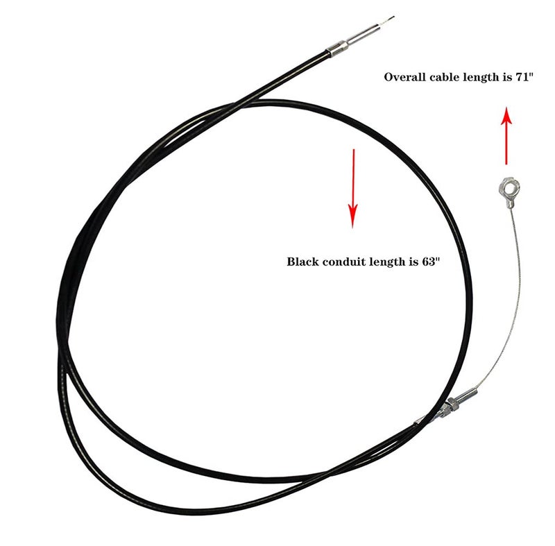 Aniro Moto 71 Inch Universal Enhanced Throttle Cable for Go Kart Predator 212 cc Engine GX160 GX200 196cc 5.5hp 6.5hp Manco 8252-1390 ASW Go Cart Accelerator Lawn Mower Parts - Image 4