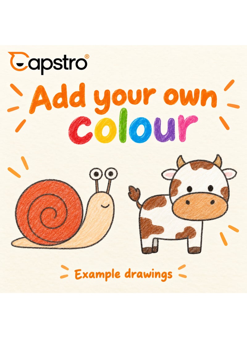 كابسترو كتاب تعلم رسم الحيوانات للأطفال – كراسة رسم خطوة بخطوة مع دروس سهلة لرسم الحيوانات وتمارين إبداعية وكتاب فنون للتعلم المبكر لأطفال ما قبل المدرسة – الحيوانات - Image 4