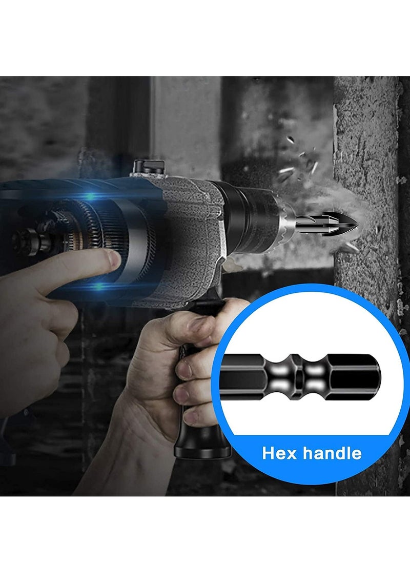 RATSAW - 7Pcs Drill Bits Concrete Drill Bit Set Cross Carbide Tipped Drill Bits for Drilling Brick Tile Concrete Plastic and Wood Ceramic Tile 3 4 5 6 8 10 12mm - Image 1