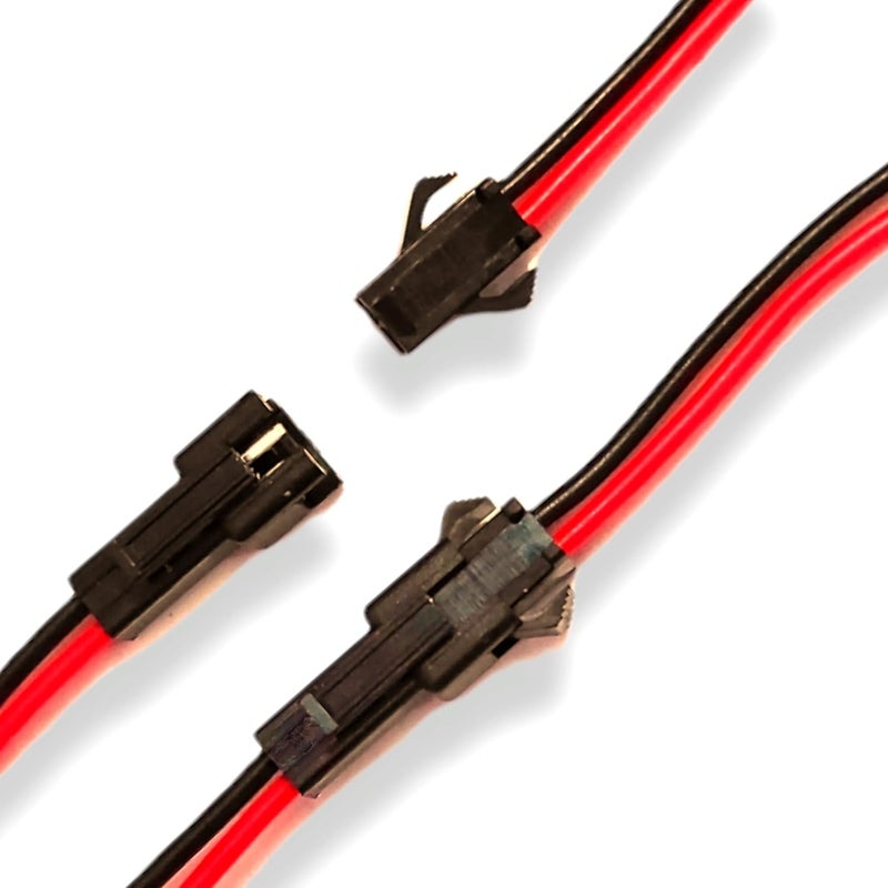 UNIVERSAL HUB � 10 Pairs 22 AWG JST SM 2 Pin Plug Male and Female Connector Adapter with 85 mm Electrical Cable Wire for LED Light (Multicolour) - Image 2